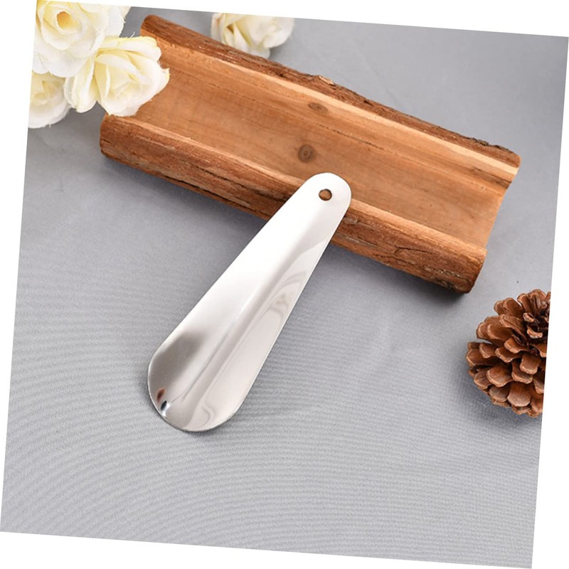 Ipetboom 2pcs Short Handled Stainless Steel Shoe Horns for Men