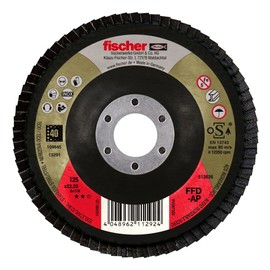 fischer AP Zircon Blade Grinding Wheel for Steel and Stainless Steel Application 115mm Bore Diameter 22.23mm 60 Grit Set of 10