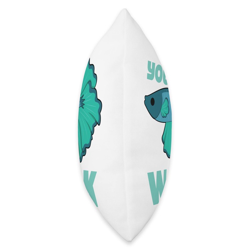 Beta Fish Apparel You Better Work Beta Fish Throw Pillow,
