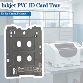 Inkjet PVC ID Card Tray Compatible with Canon Printers TS701 TS702 TS703 TS704 TS705 TS709 TS8220 TS8330 TS82xx, TS83xx,TS95xx Series Printers (Canon MP/Multi-Purpose Tray Printers)