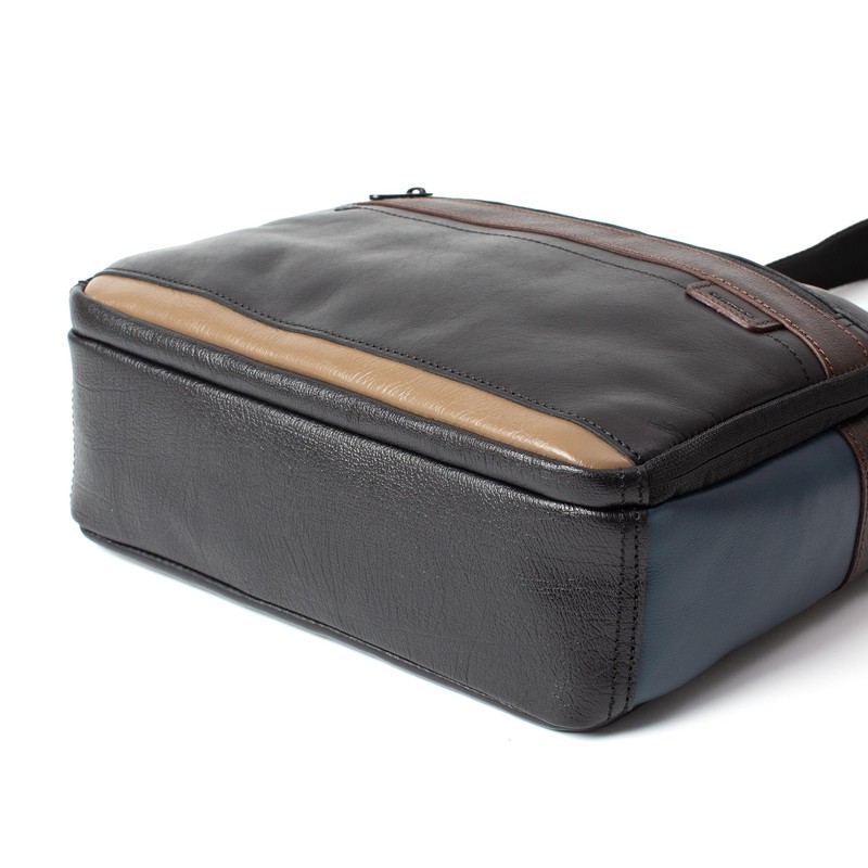 Double BZN-7026 Men's Shoulder Bag, Genuine Leather, B5 Storage, Cowhide