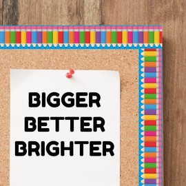 Colourful Pencils Classroom Trimmers 14.25m long Notice Board Display Borders