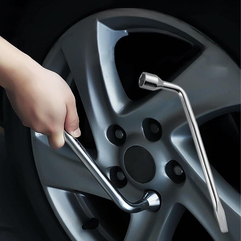 CLKE L-Type Spare Wheel Key, Steel Wheel Removal Wrench with