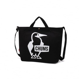 Chums Booby Canvas Shoulder Bag, Black x White