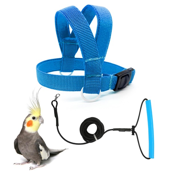 VANFAVORI Bird Harness with Buckle Clip and A Leash Rope,Easy