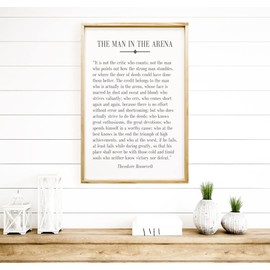 Man In The Arena - Man In The Arena Framed - Office Decor - The Man In The Arena Framed - The Office Gifts - Man In The Arena Quote - Motivational Wall Decor - Theodore Roosevelt Quote