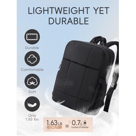 CLUCI Lightweight Travel Backpack Carry on Flight Approved,Puffy Gym Backpack with Shoe Compartment,Personal Item Travel Bag,15.6 inch Laptop Backpack, Nurse Bag Daypack for Weekender Business Black