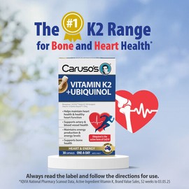 Caruso's Natural Health Vitamin K2 plus Ubiquinol 30 Capsules