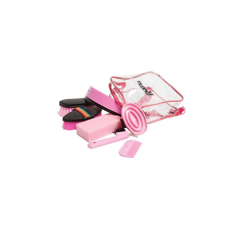 Roma Backpack Grooming Kit 7 Piece Pink