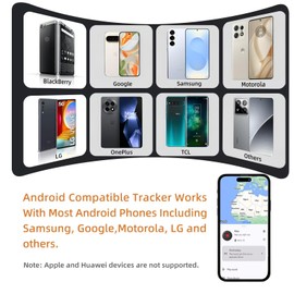 Android Tracker Tags, Smart Tags for Android, Google Certified/Works with Google's Find My/Luggage Tracker Android, Game Changer Waterproof Bluetooth Tags for Keys, Wallets, Suitcases, 4 Pack