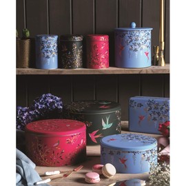 Sara Miller Chelsea Set of 3 Round Tin Caddies - SM2992