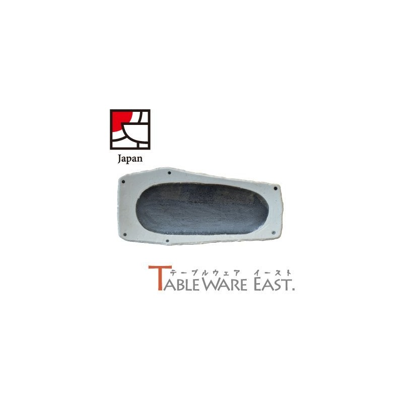 (Outlet Included) 和食 Charger Japanese Black Deformation Length Dishes