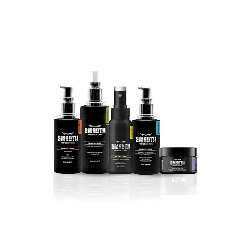 SMOOTH Set Completo de Cuidado Facial Antiedad para Hombre 5