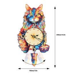 KAAYEE 3D Wooden Puzzles for Adults Maine Coon Clock - Model Building Kit ‌‌Cat Clock Puzzle Creative Craft Gift Home Deco for DIY Enthusiasts, Brain Teaser Building Set Birthday Gifts