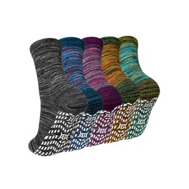 ZAKASA Anti-slip Grip Socks for Men: Non Slip Slipper Socks for Athletic Yoga Pilates Gyms UK 9-11 Color-4 Pairs