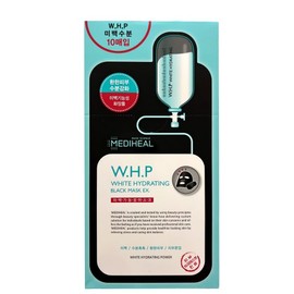Mediheal WHP Whitening & Moisturizing Black Mask Pack EX, 1 Pack, 20 Packs / 메디힐 WHP 미백수분 블랙 마스크팩 EX, 1개입, 20개