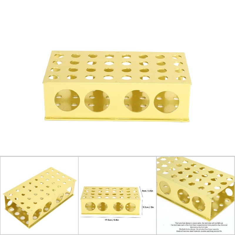 Test Tube Rack Multiple Holes Stainless Steel Tubing Stand Holder