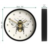 JONES CLOCKS Bee Wall Clock Small Modern Clock with Honey