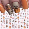 Fall Nail Art Stickers Decals Autumn Pumpkin Nail Decals 3D