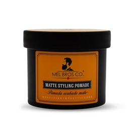 MEL BROS CO. - Matte Styling Pomade - Pomada acabado Mate EXTRA FIJACIÓN, apariencia sin brillo, matiza el cabello, moldea tu estilo. (4 oz / 118 ml)