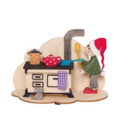 Drechslerei Kuhnert - Hobaku Bastelset Rauchofen / Räucherfigur - Zipfelchen - aus Holz zum Zusammenbauen - Made in Germany