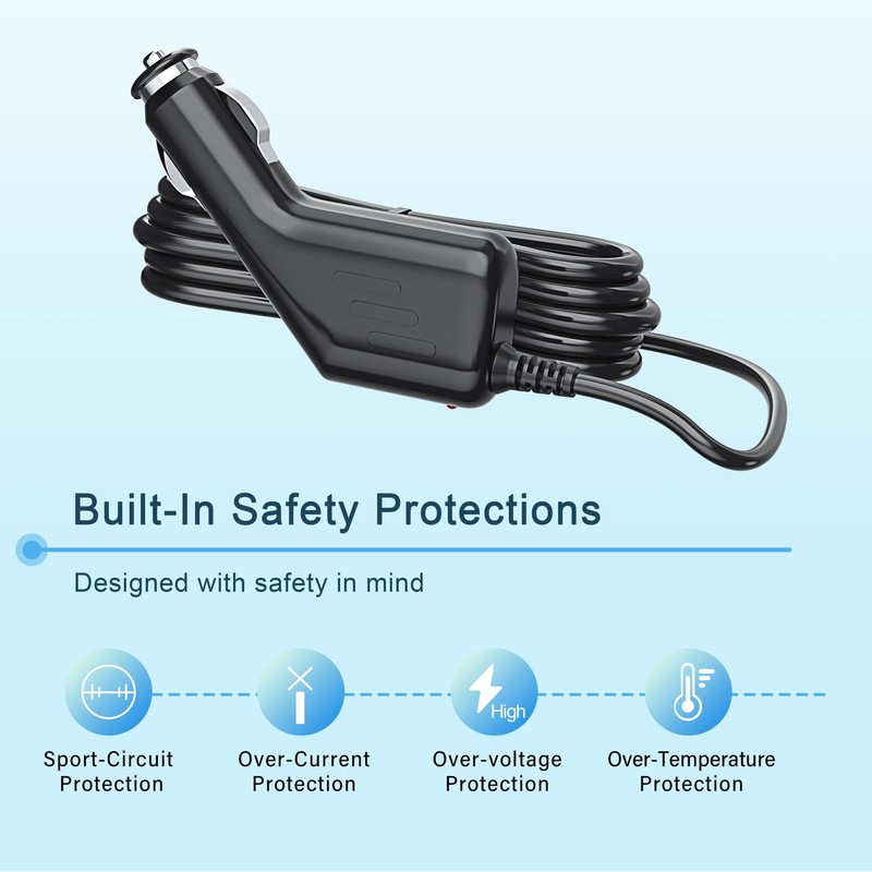 XMHEIRD Car DC Adapter for Ematic eGlide EBW204B Android Tablet