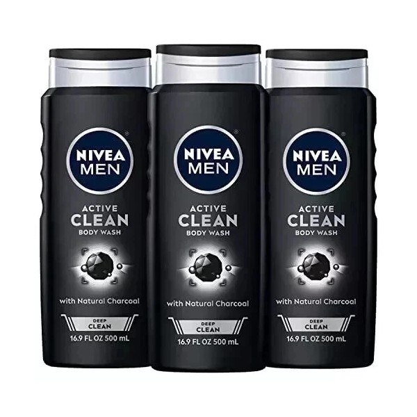 Branded Nivea Men DEEP Active Clean Charcoal Body Wash, Cleansing