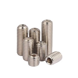BOZONLI Stainless Steel Grub Screws, Hexagon Socket Screws, Headless Screws, Cup Point Machine Screws, M2 x 12 mm, Pack of 20
