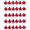 30PCS Mmaple Leaf Patch, Embroidered Iron-On Maple Leaf Embroidered Patch