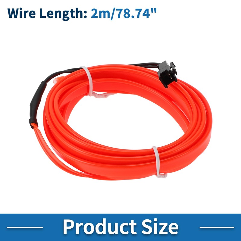A ABSOPRO 2m EL Wire Cable LED Glow String Light