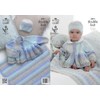 King Cole Baby Double Knitting Pattern Lace Effect Jacket Hat