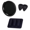 HIRAISM Sound Hole Cover Guitar Mute Black with Practice Pick