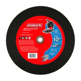 Diablo Metal Cut-Off Disc for Precision Cutting of Metal - 10" Diameter, 5/8" Arbor, 1 Hub Type, 3/32" Thickness, 6100 Max RPM - DBD100093L01F