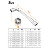 Aoktorkit 19mm L Shaped Angled Hex Socket Wrench,CRV Multifunction Tubular