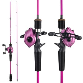 Sougayilang Baitcaster Reel and Fishing Rod Combo, 2 Pieces Fishing Poles with Comfort EVA Grip Handle