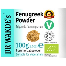 DR WAKDE'S Fenugreek Powder (Methi) - 100g (3.5oz) | Pure, Raw & Dried Powder | Natural Aroma and Freshness | Fine Powder | Vegan | Premium Grade | Nothing Added, Nothing Removed