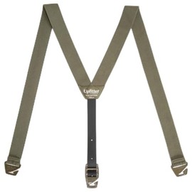 HIKERS - Upfitter Hidden Suspenders for Men Under Clothes - 3 Point Belt Loop Army/Black 47in - Large