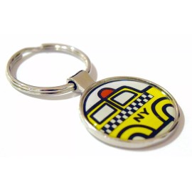 New York Keychain Taxi Cab NYC Metal Souvenir Key Ring Mary Ellis