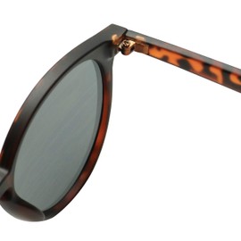 ShadyVEU Oversized Round Cat Eye Sunglasses P3 Keyhole Bridge Retro Tinted Flat Lens Horn Rimmed Minimalist Fashion Shades (Tortoise Frame)