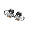 INFINAUTO Pair Bicycle Pedals with Toe Clip Foot Strap Reflective