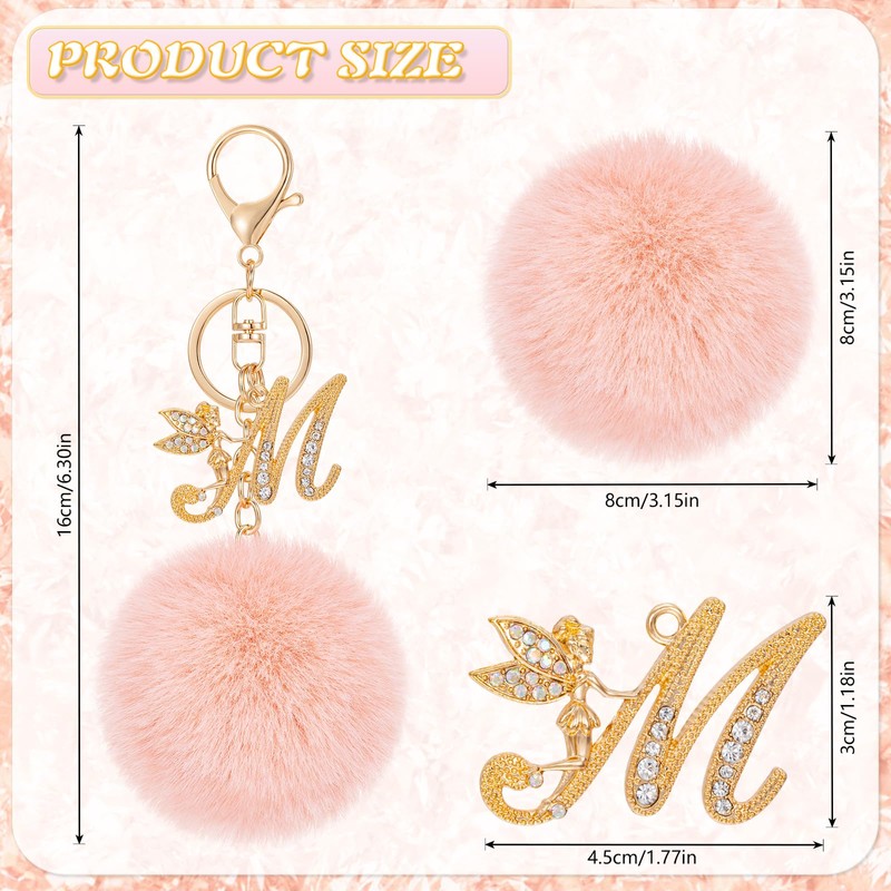JSRQT Keyring Initial Letter Golden, m, Unit size