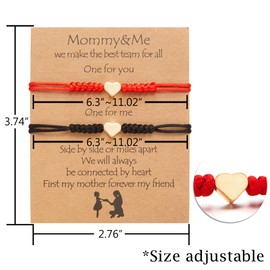 Gmai Mother Daughter Bracelets Mommy and Me Heart Butterfly Matching Wish Bracelets Set Mothers Day Birthday Christmas Gift for Mom Daughter (Cross-r)