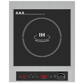 Sunvivi 1800W Portable Induction Cooktop, Commercial-Grade Electric Countertop Burner with Timer, Induction Hot Plate with LED Screen, 10 Power(100W-1800W), 14 Temp Setting(140°F-536°F),Black