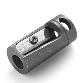 KeyUnity Titanium Alloy Handheld Pencil Sharpener - German Steel Blade, Single Hole Manual Sharpener for Coloured Pencils, Crayons, and More - Suitable for School, Office, or Outdoor Use