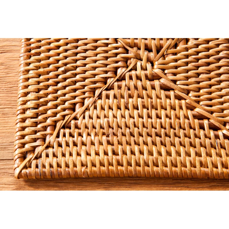 Ata Coaster Square Shape, Set of 5, Asian Goods, Natural