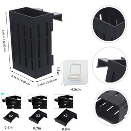 HIDOSNG Aquarium Plant Holder, 4 Pack Fish Tank Plant Holder with Hooks and Suction Cup, Hanging Aquatic Plant Holder for Fish Tank Aquatic Plant Landscaping Decoration