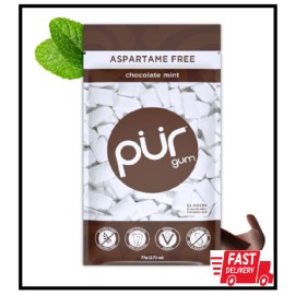 Does Not Apply PUR Gum | Aspartame Free Chewing Gum | 100% Xylitol | Natural Chocolate Mint Fla