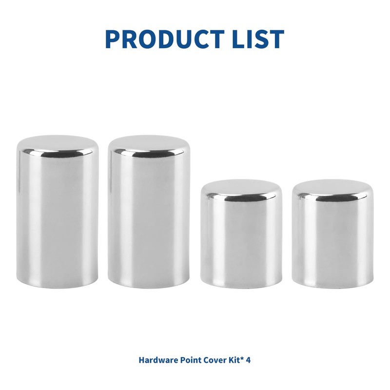 Docking Hardware Covers Kit Fit for Harley Touring 2009-Later Chrome