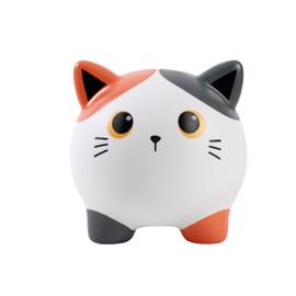 I-TOTAL® - Funny Decorative Money Box/Coin Compartment Made of Durable Plastic (Orange Cat)