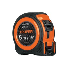 Truper FCG-5M, Flexómetro compacto contra impactos 5 m cinta 19 mm